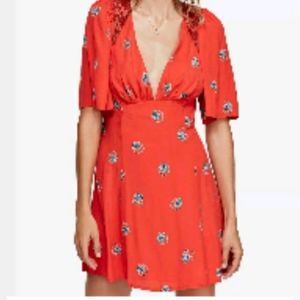 Free People Sz 0 Mockingbird Open-Back Mini Dress